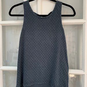 Mudd Polka Dot Roundneck Asymmetrical Tank Top